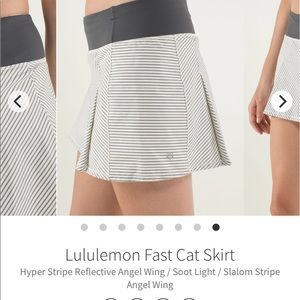 Lululemon Fast Cat Skirt Striped Size 6 EUC